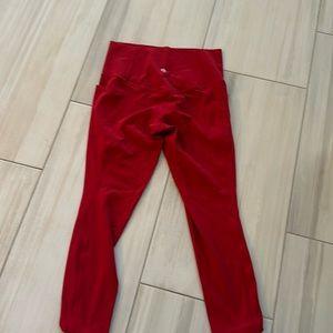 Athleta bright red leggings